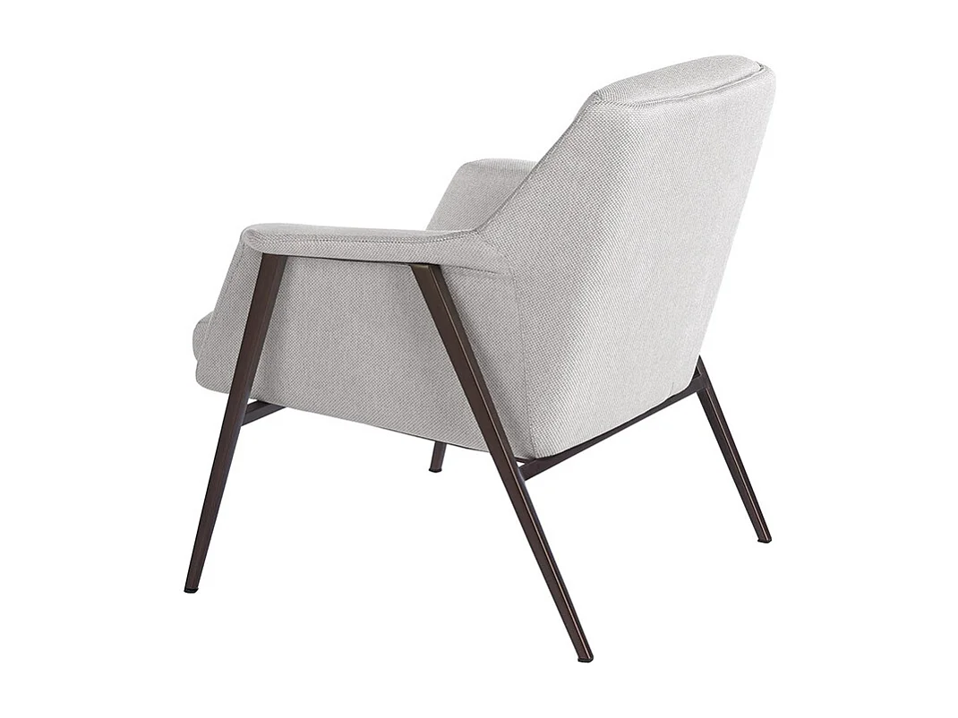 Fotel z białej tkaniny