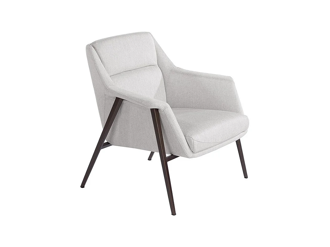 Fauteuil en tissu et pieds en acier brun 5010 ANGEL CERDA