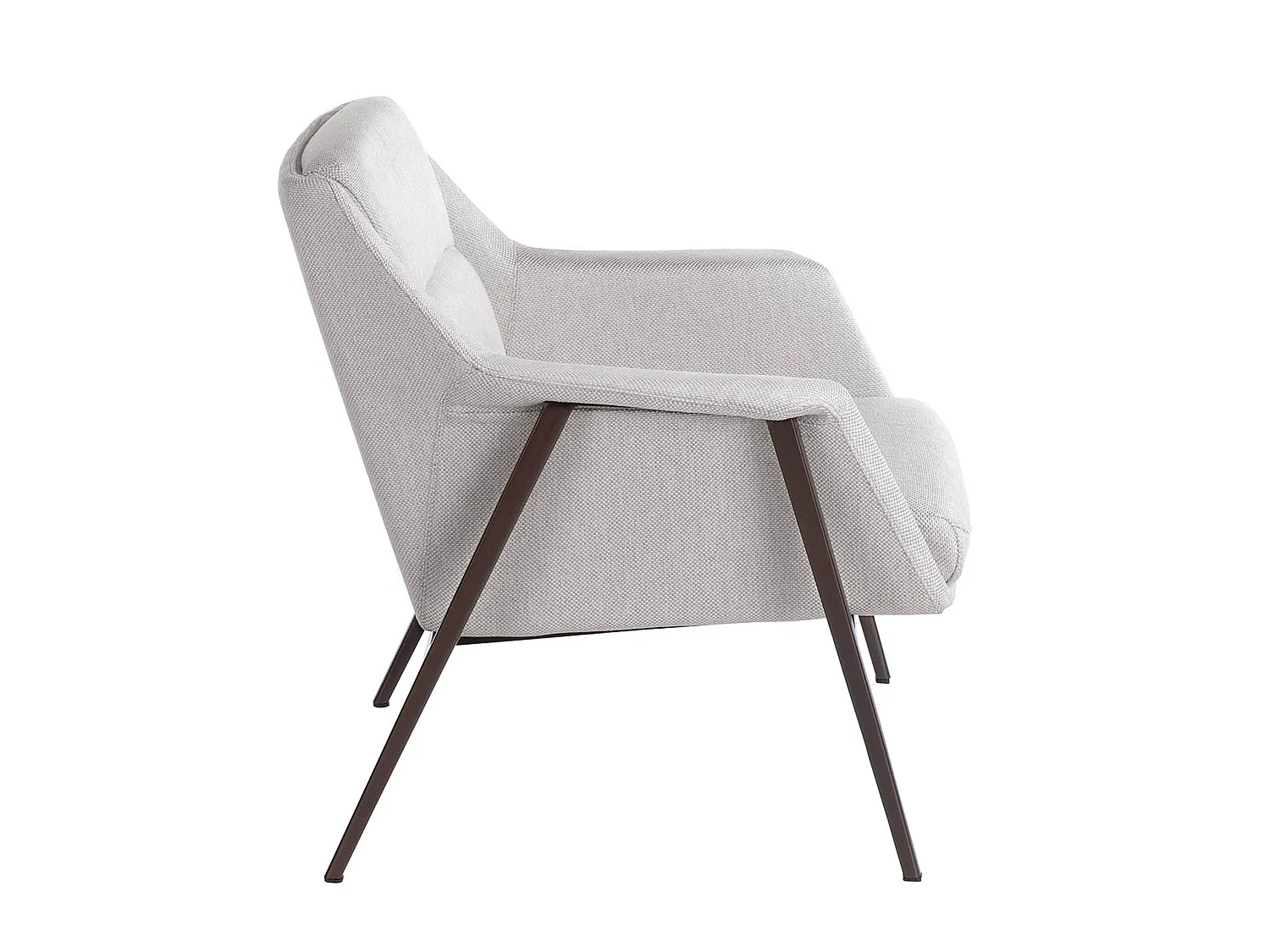 Fauteuil en tissu et pieds en acier brun 5010 ANGEL CERDA