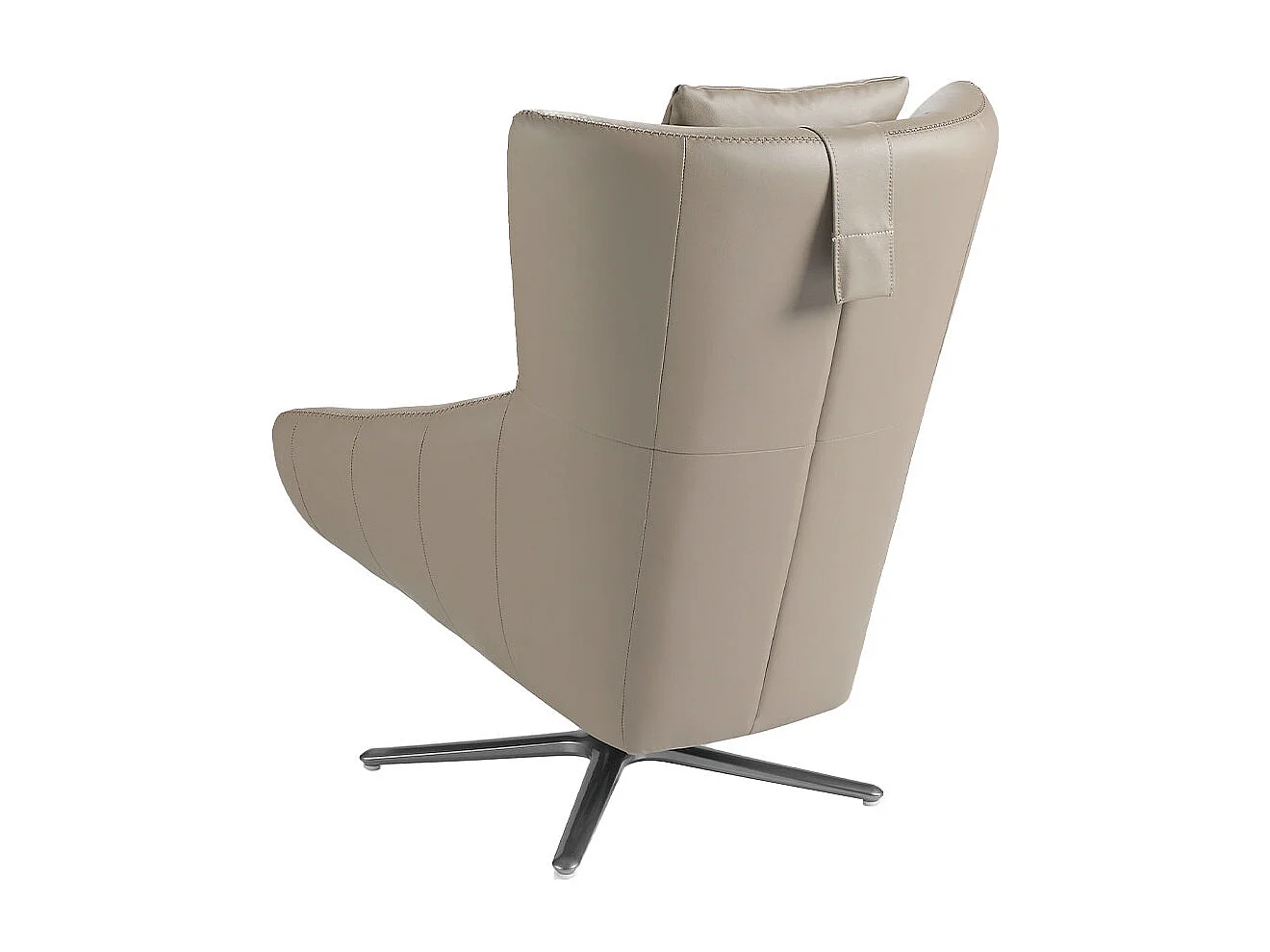 Fauteuil pivotant en similicuir taupe 5044 ANGEL CERDA