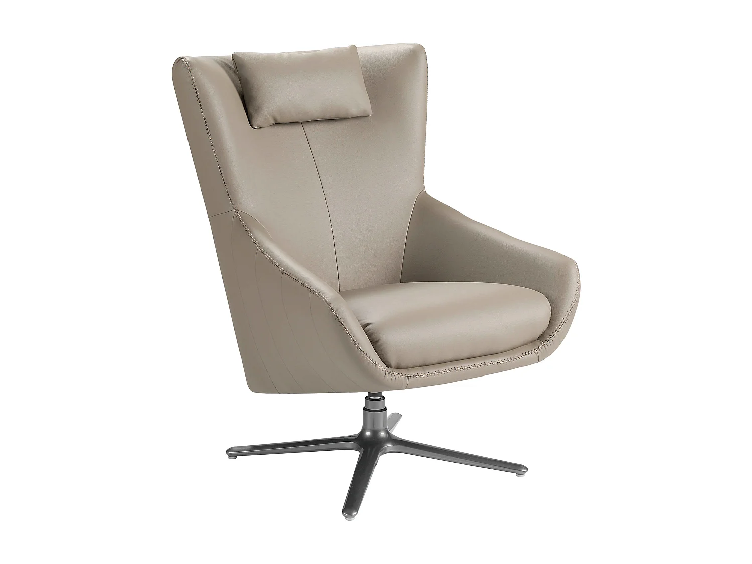 Nerzfarbener Öko-Leder-Drehsessel 5044 ANGEL CERDA