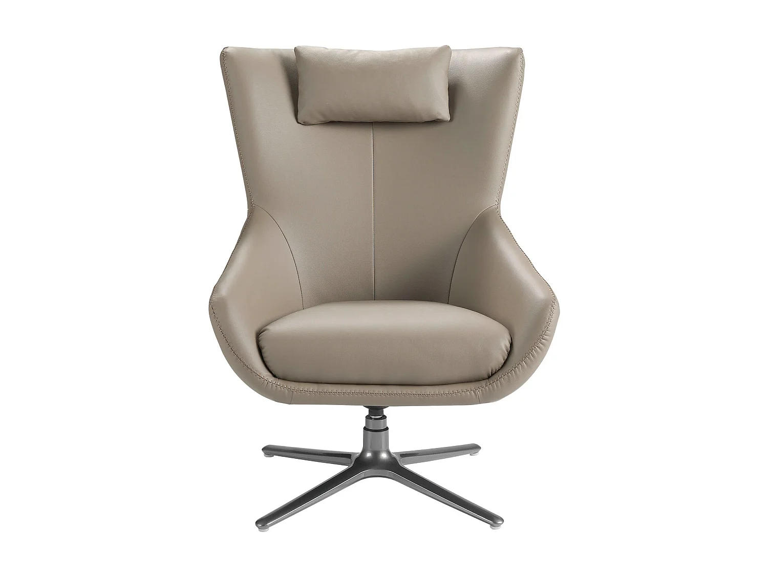 Nerzfarbener Öko-Leder-Drehsessel 5044 ANGEL CERDA