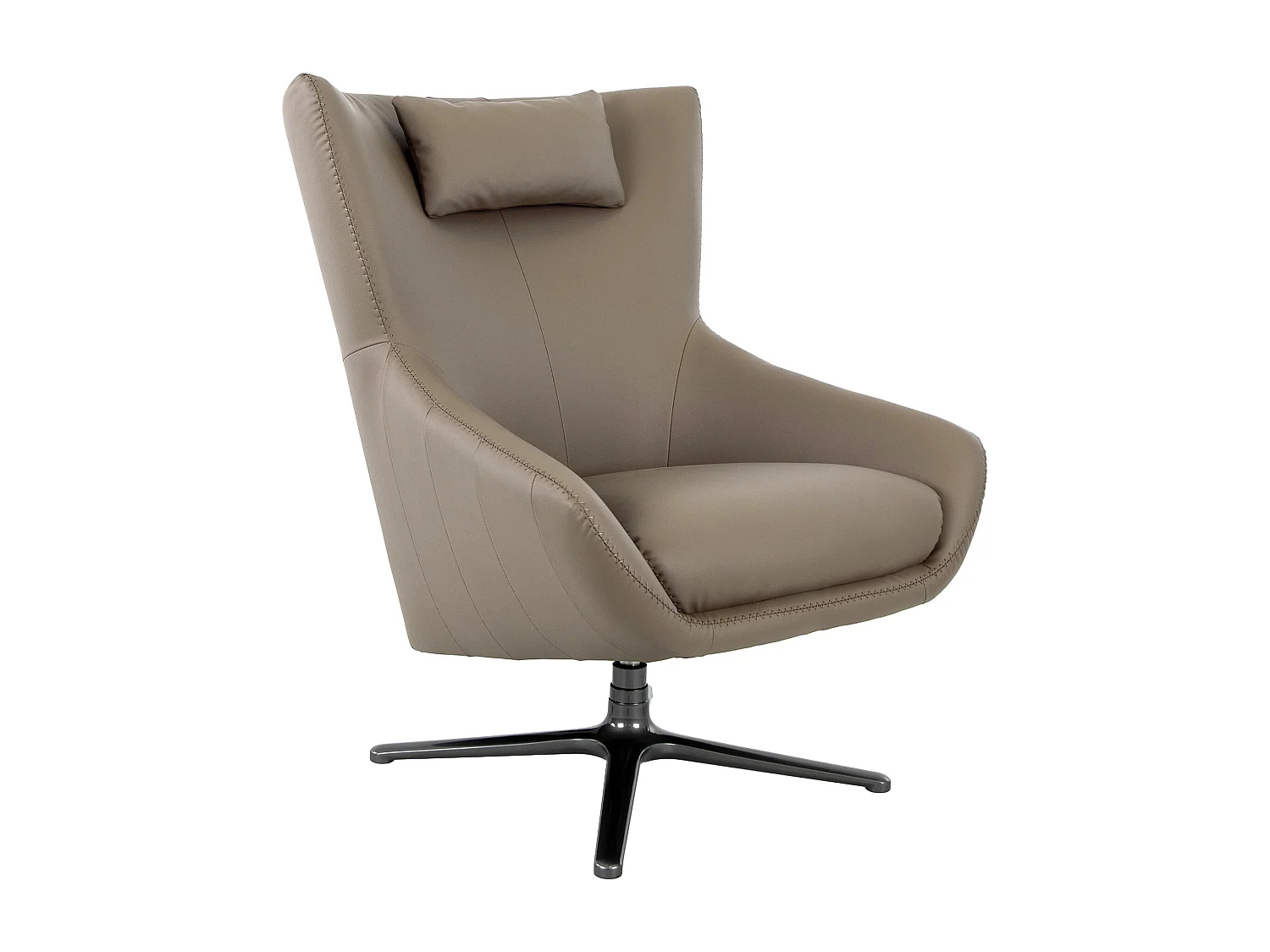 Fauteuil pivotant en similicuir taupe 5044 ANGEL CERDA