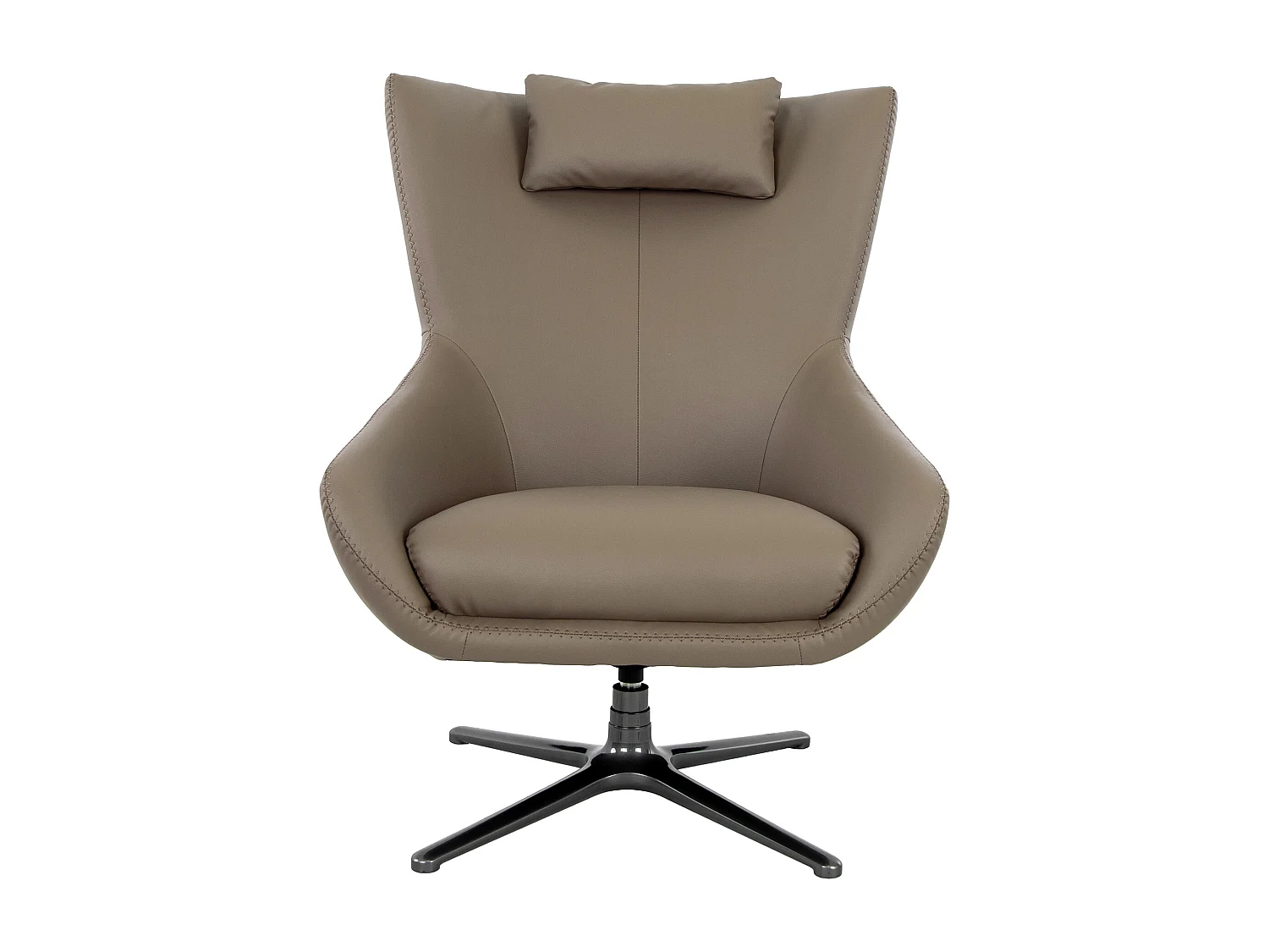 Fauteuil pivotant en similicuir taupe 5044 ANGEL CERDA