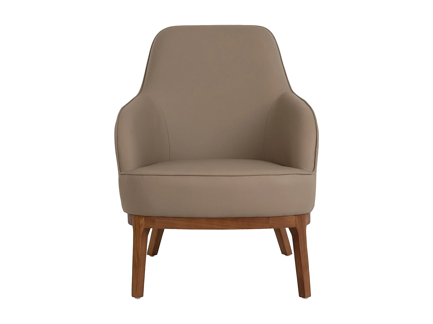 Fauteuil pivotant en similicuir gris taupe 5043 ANGEL CERDA