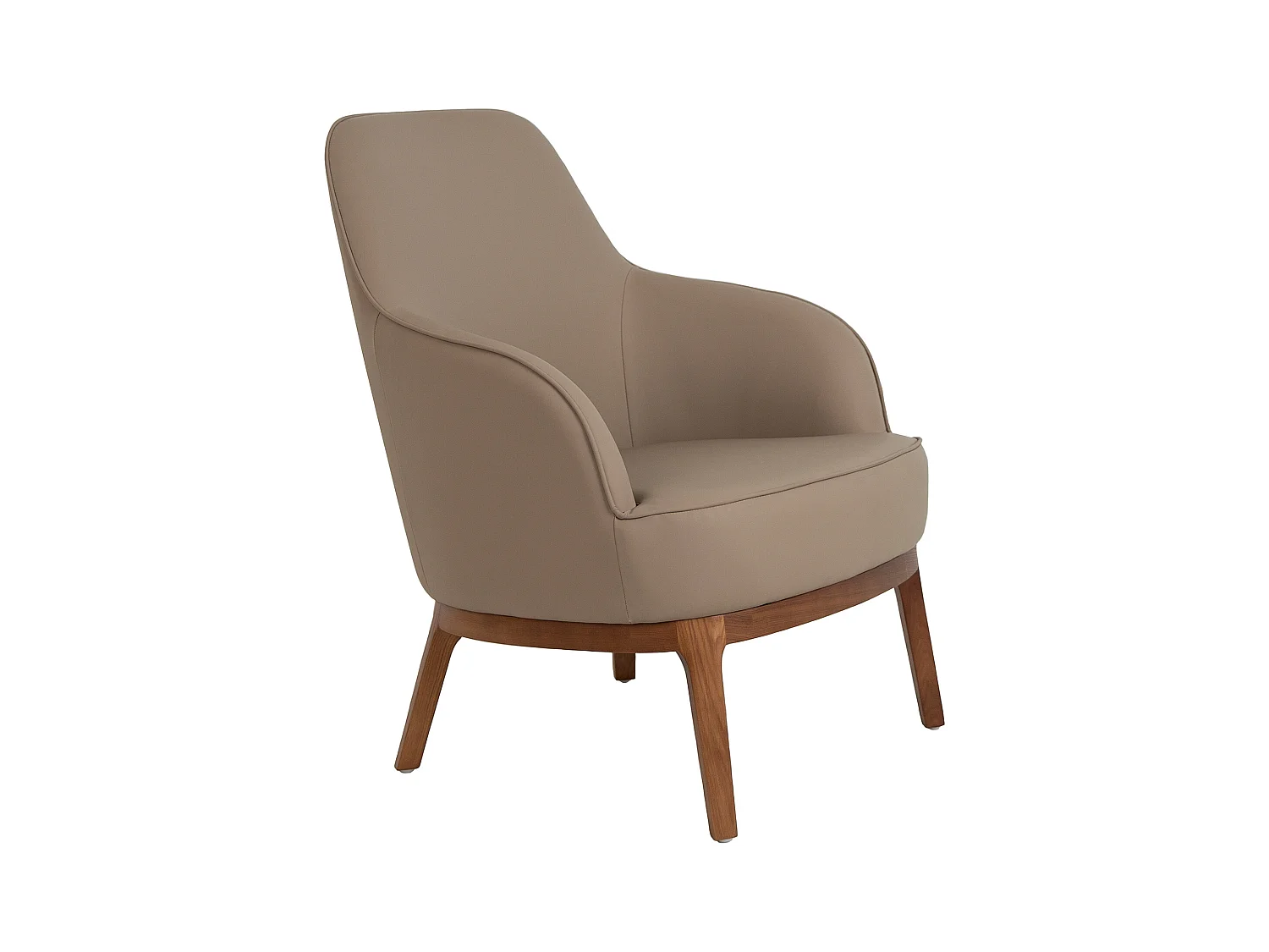 Fauteuil en simili cuir et pieds en bois 5043 ANGEL CERDA