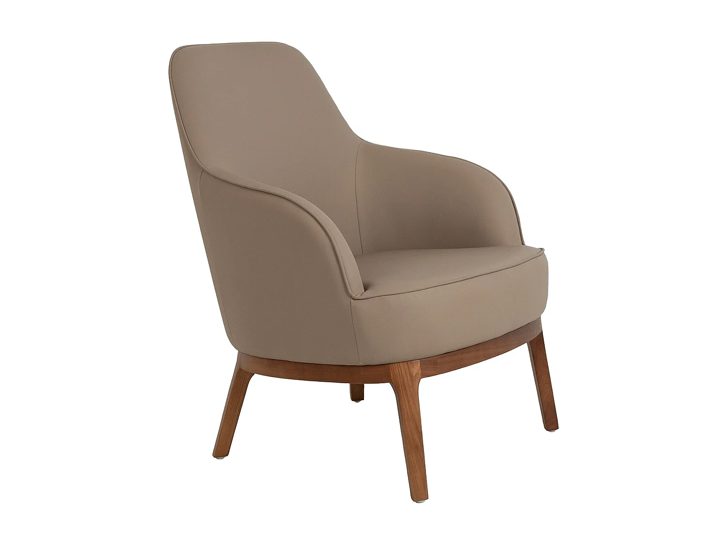 Taupegrauer Öko-Leder-Drehsessel 5043 ANGEL CERDA