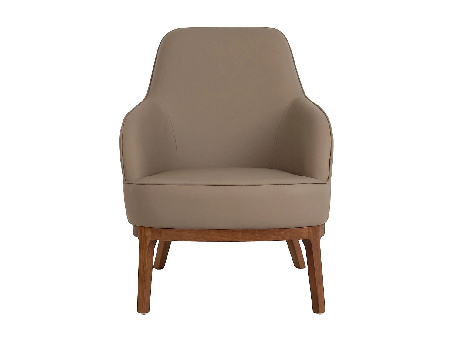 Fauteuil in taupegrijs leatherette 5043 ANGEL CERDA