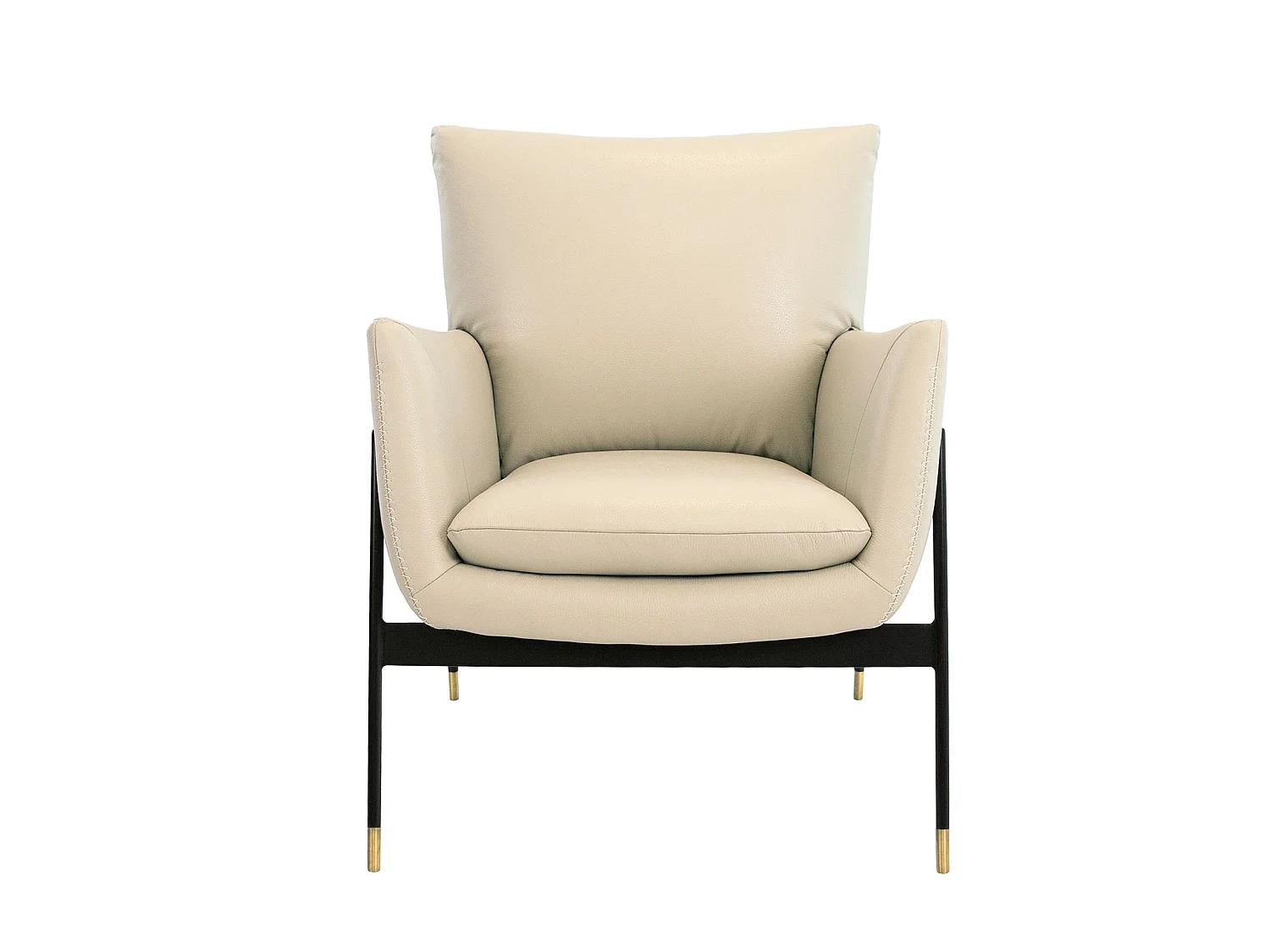 Fauteuil en cuir gris perle 5042 ANGEL CERDA