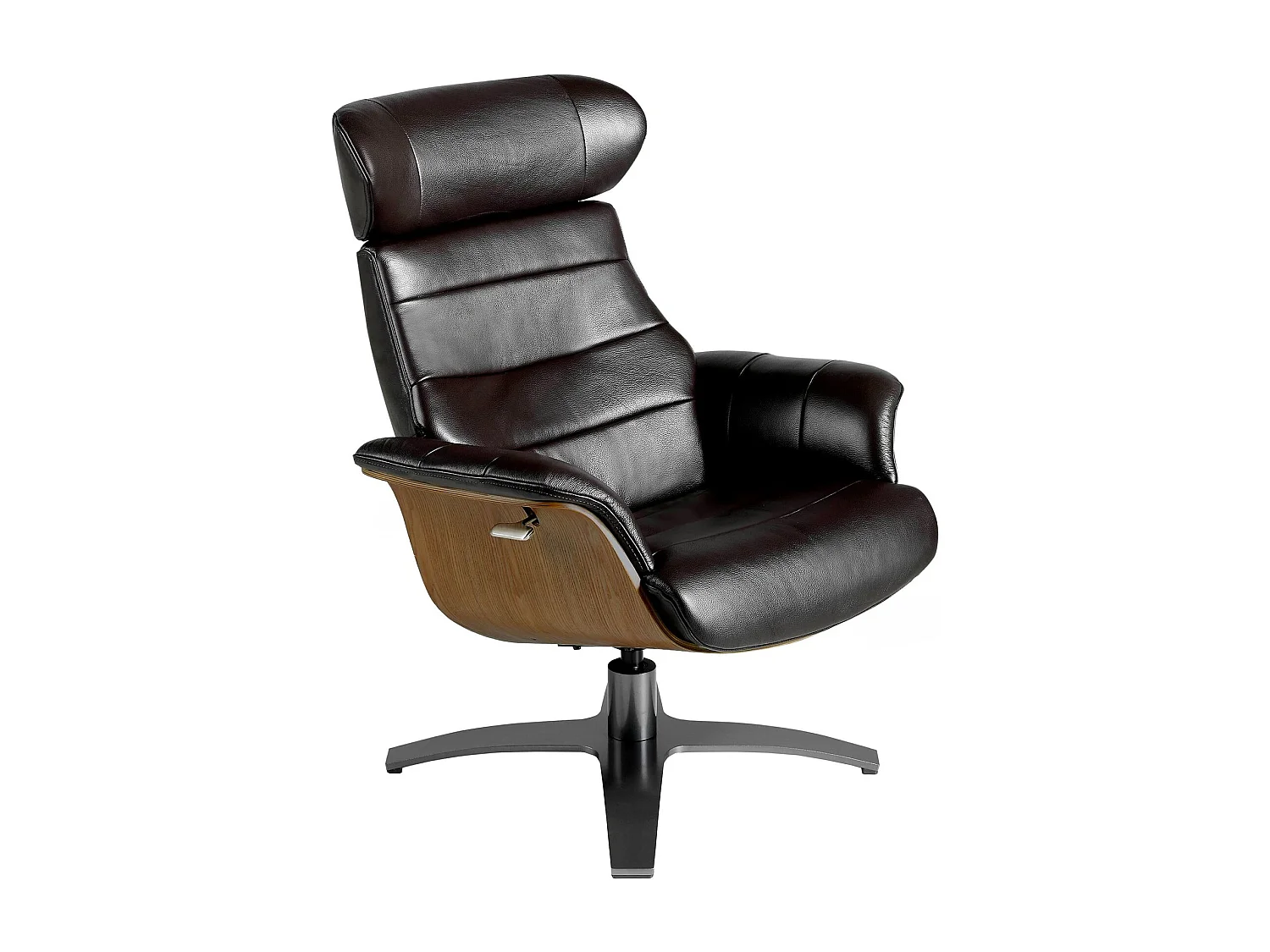 Drehsessel aus schokoladenbraunem Leder 5034 ANGEL CERDA