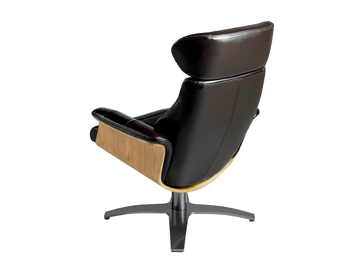 Drehsessel aus schokoladenbraunem Leder 5034 ANGEL CERDA