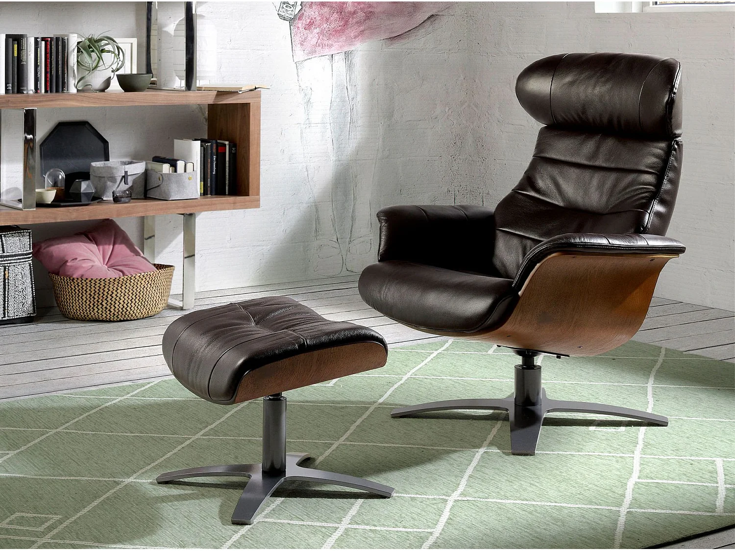 Fauteuil relax pivotant en cuir 5034 ANGEL CERDA