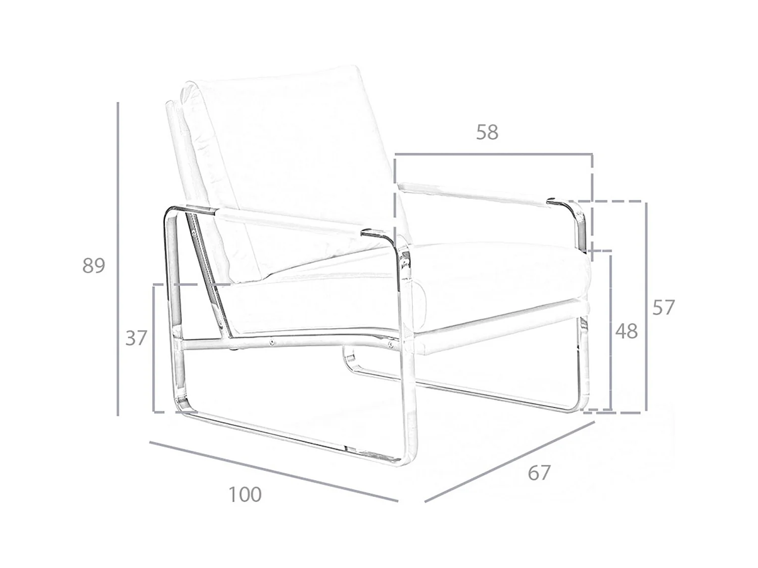 Fauteuil en similicuir taupe