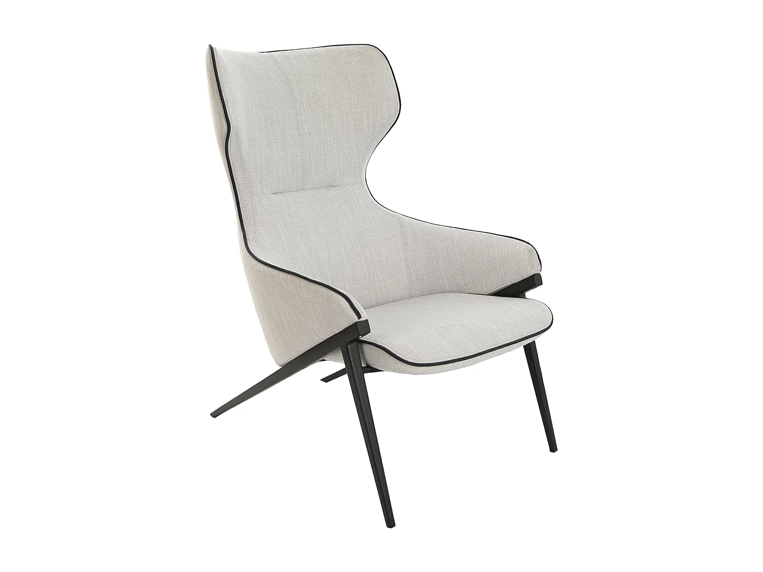 Fauteuil en tissu et pieds en acier noir 5009 ANGEL CERDA