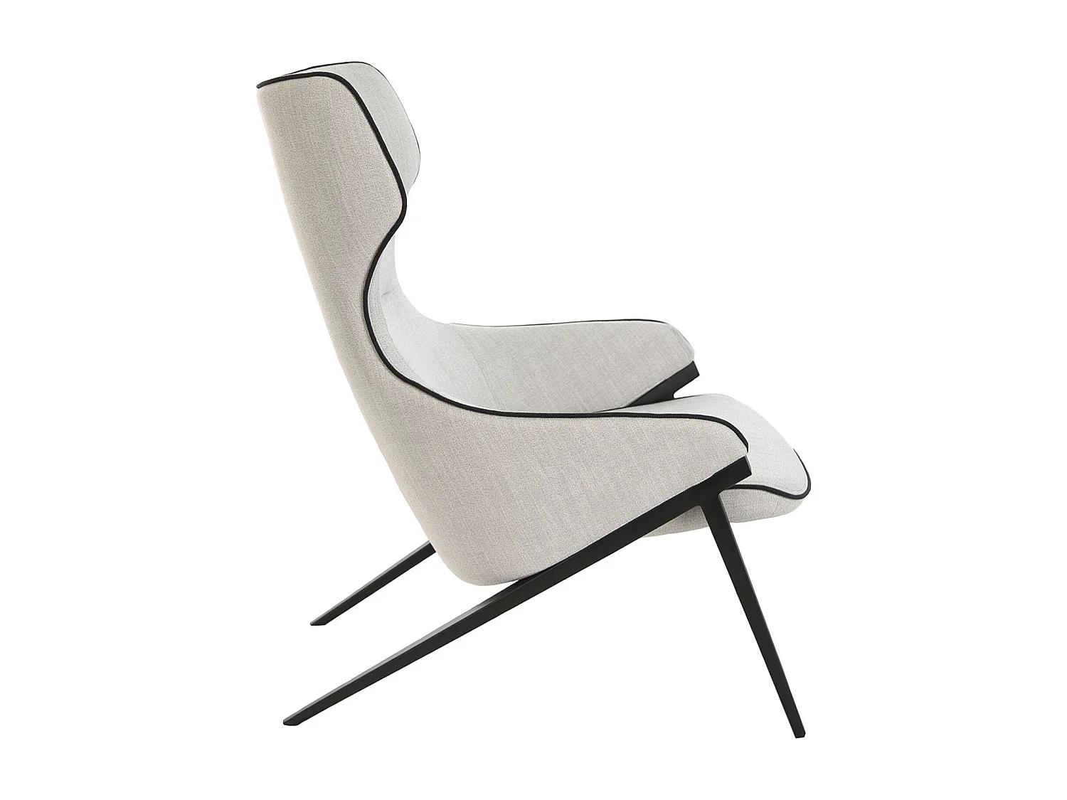 Fauteuil en tissu et pieds en acier noir 5009 ANGEL CERDA