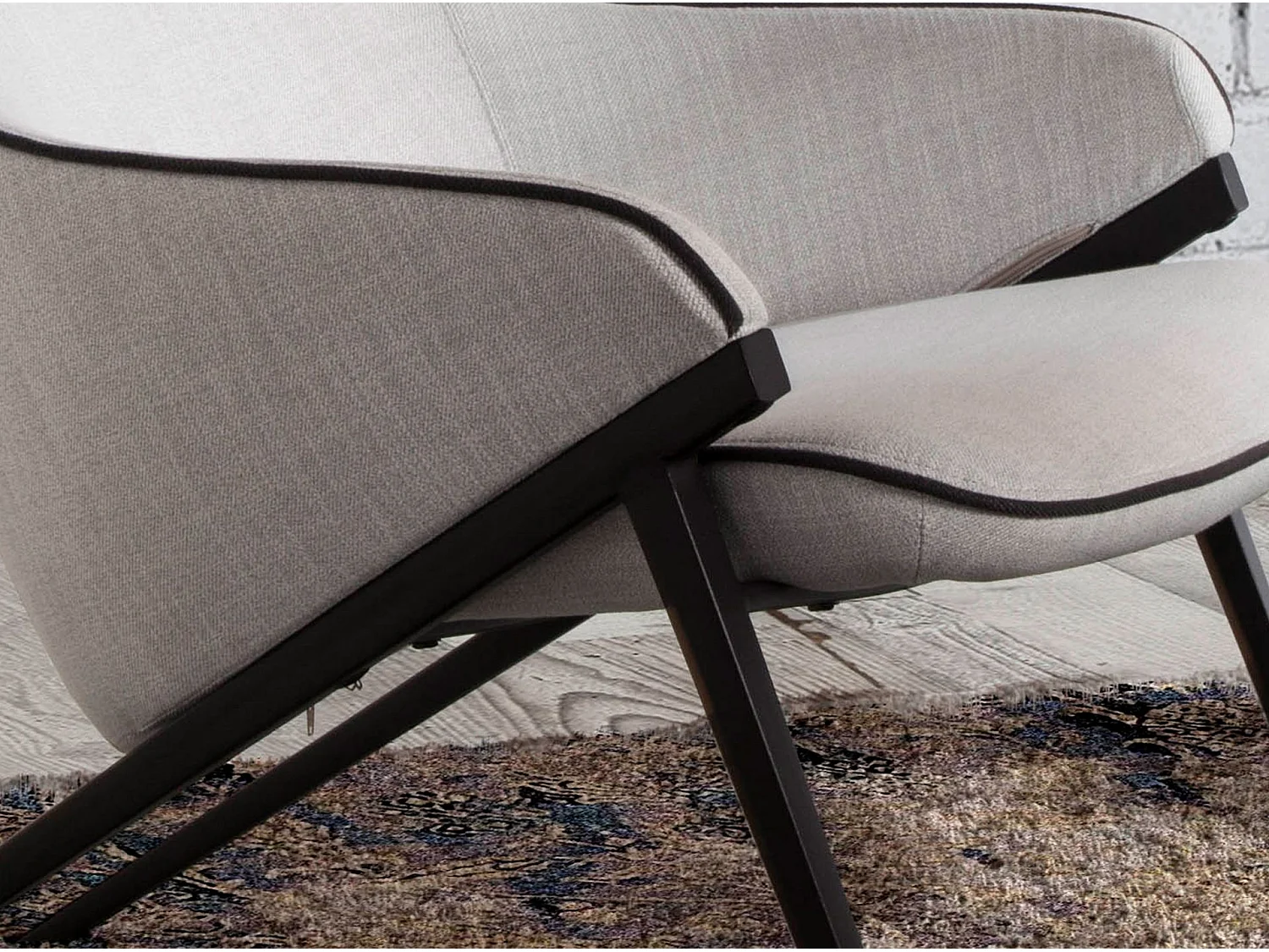 Fauteuil en tissu gris 5009 ANGEL CERDA