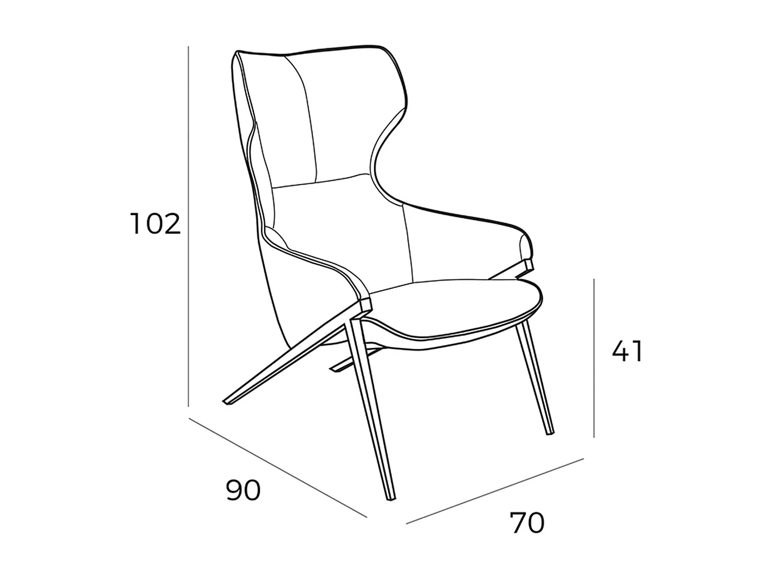 Fauteuil en tissu gris 5009 ANGEL CERDA