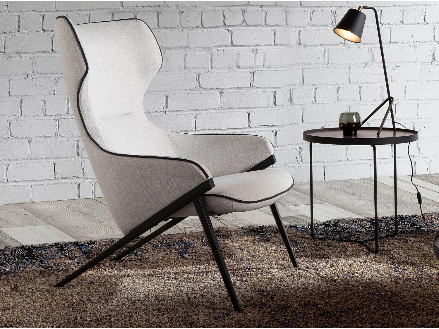 Sessel aus grauem Stoff 5009 ANGEL CERDA