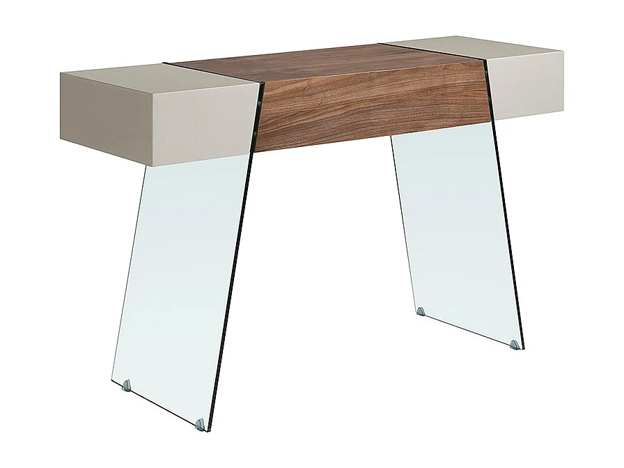 Konsolentisch Nussbaum und Glas  3029 ANGEL CERDA