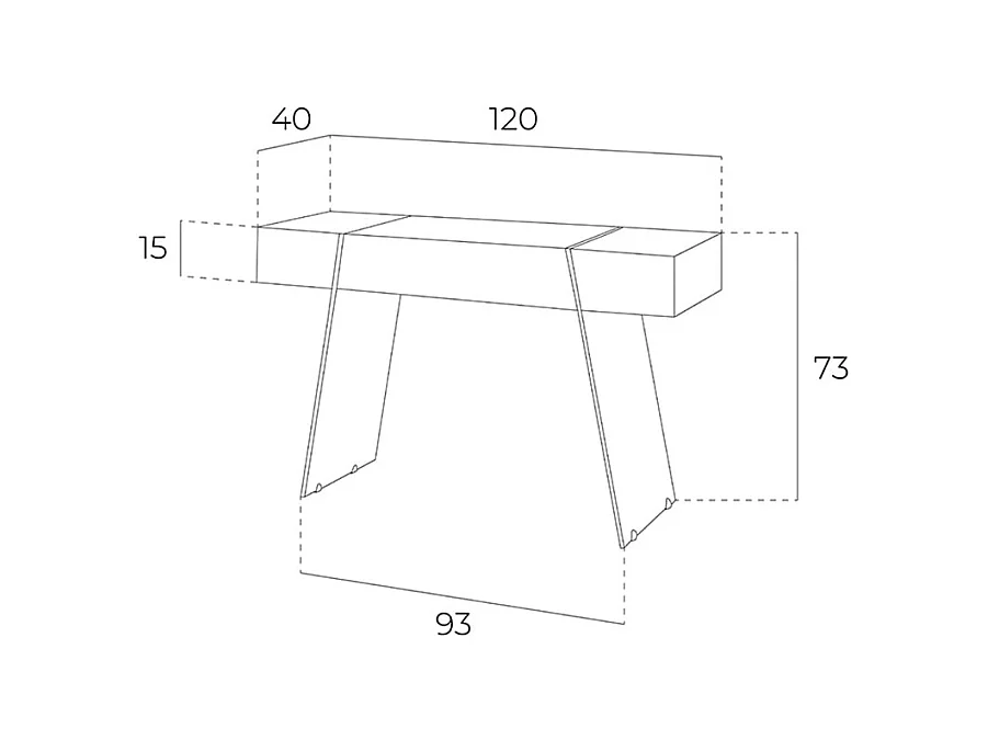 Konsolentisch Nussbaum und Glas  3029 ANGEL CERDA