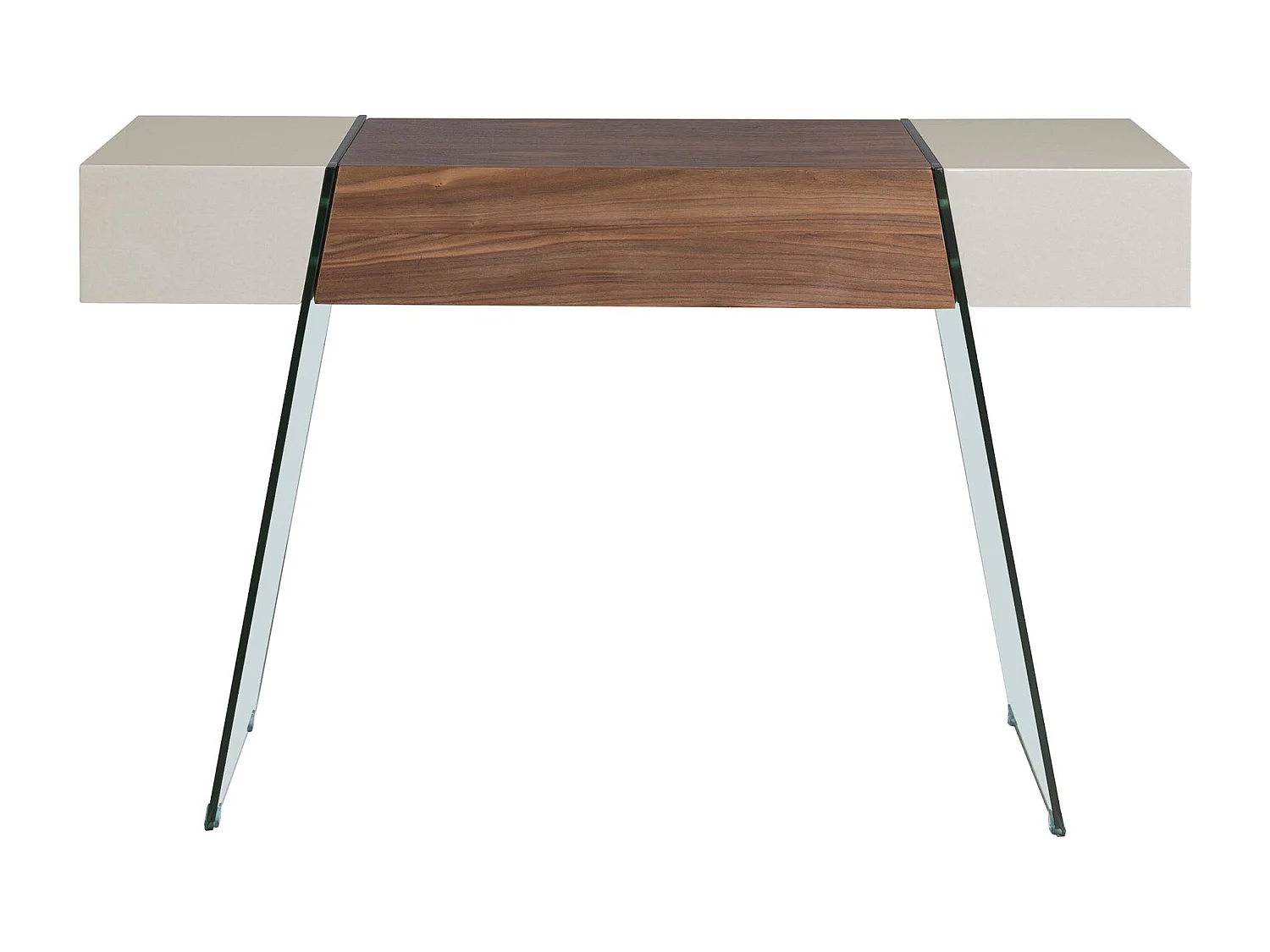 Console en noyer et verre trempé 3029 ANGEL CERDA