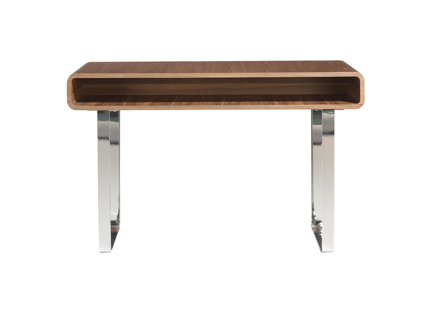 Console rectangulaire en noyer et acier chromé 3000 ANGEL CERDA