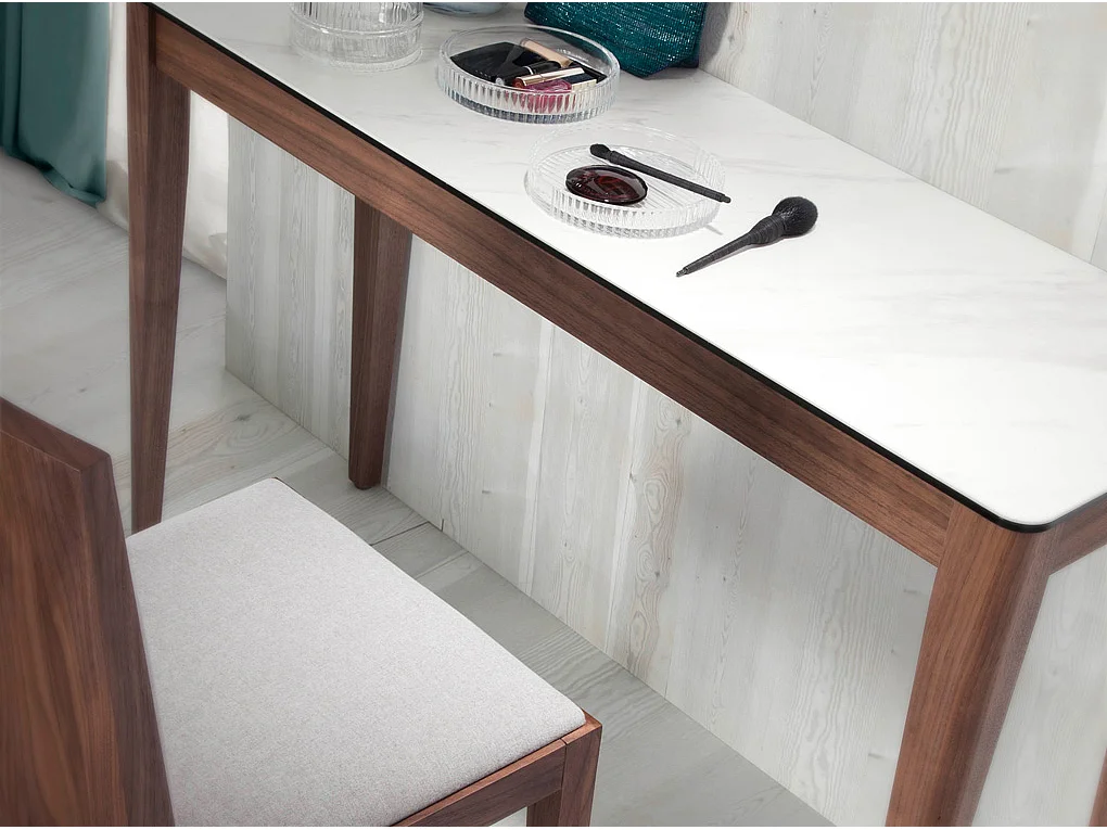 Console rectangulaire en porcelaine, marbre et noyer 3082 ANGEL CERDA