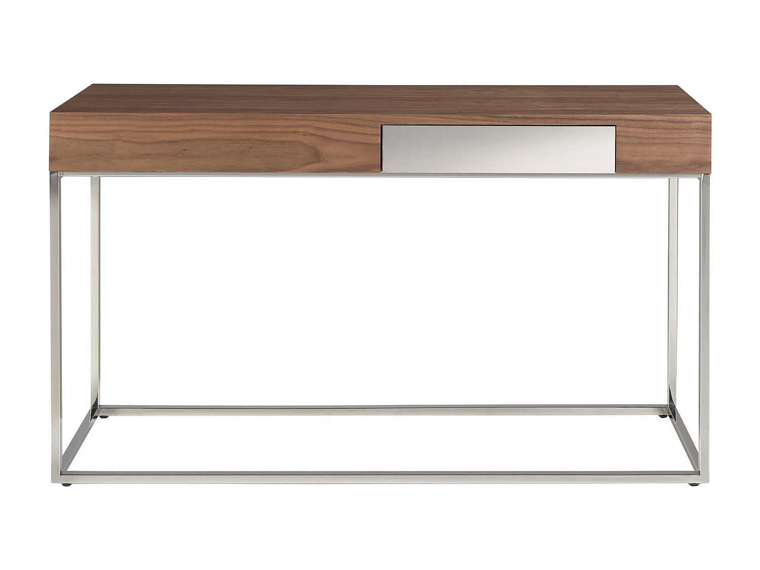 Console rectangulaire en noyer et acier chromé 3111 ANGEL CERDA