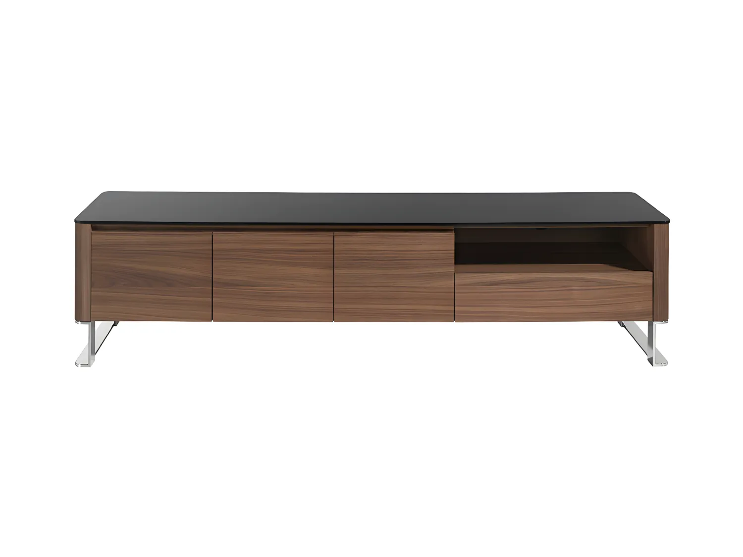 TV-Ständer aus schwarzem Glas  3047 ANGEL CERDA
