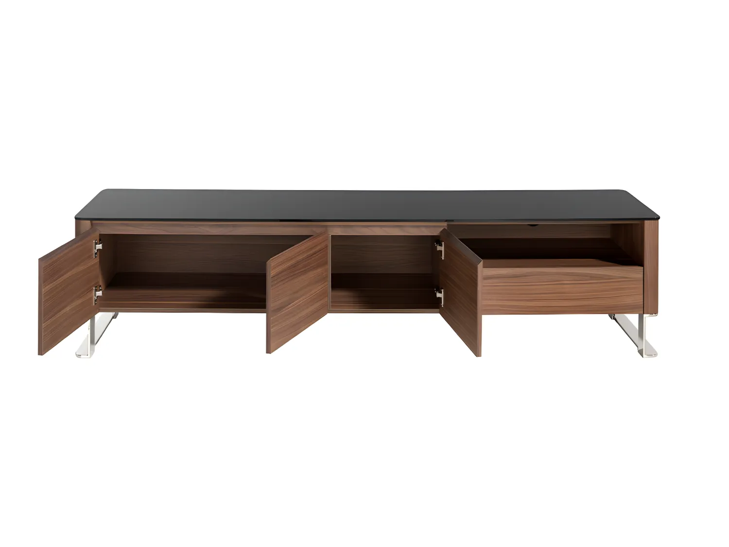 TV-Ständer aus schwarzem Glas  3047 ANGEL CERDA