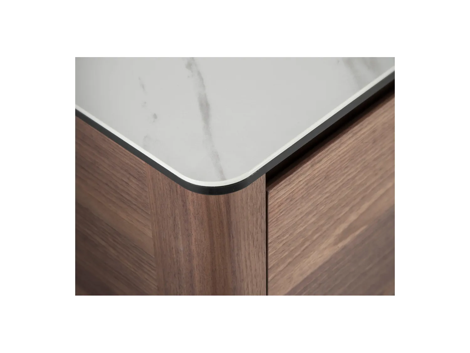 Meuble TV en bois de noyer et porcelaine 3083 ANGEL CERDA