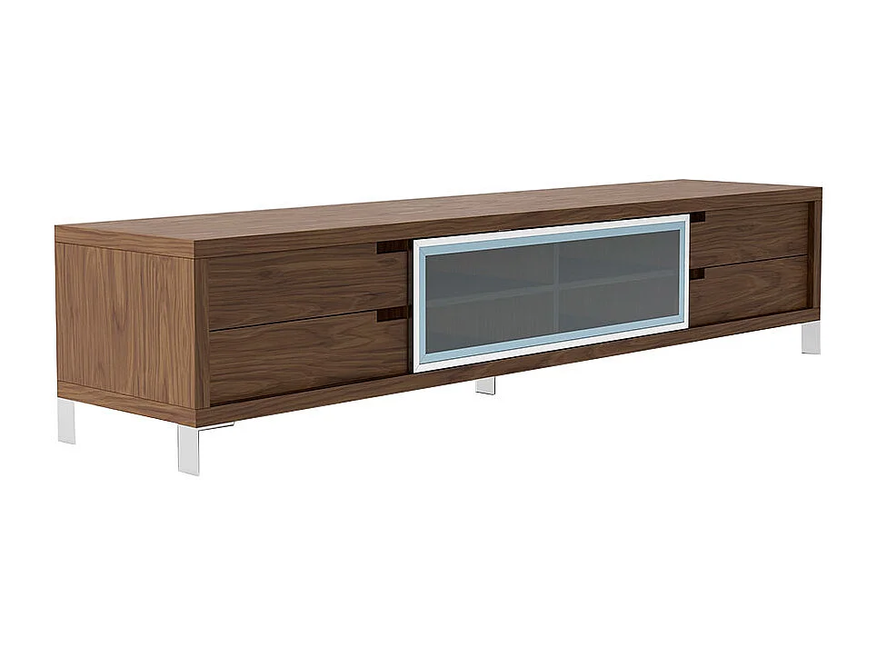 Mueble TV nogal y cajones cristal  3044 ANGEL CERDA