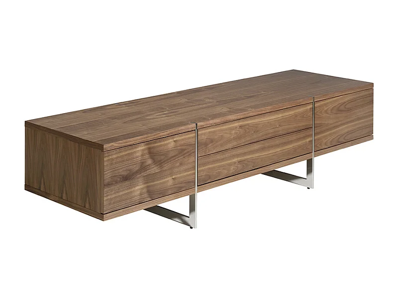 Mueble TV nogal patas acero  3045 ANGEL CERDA