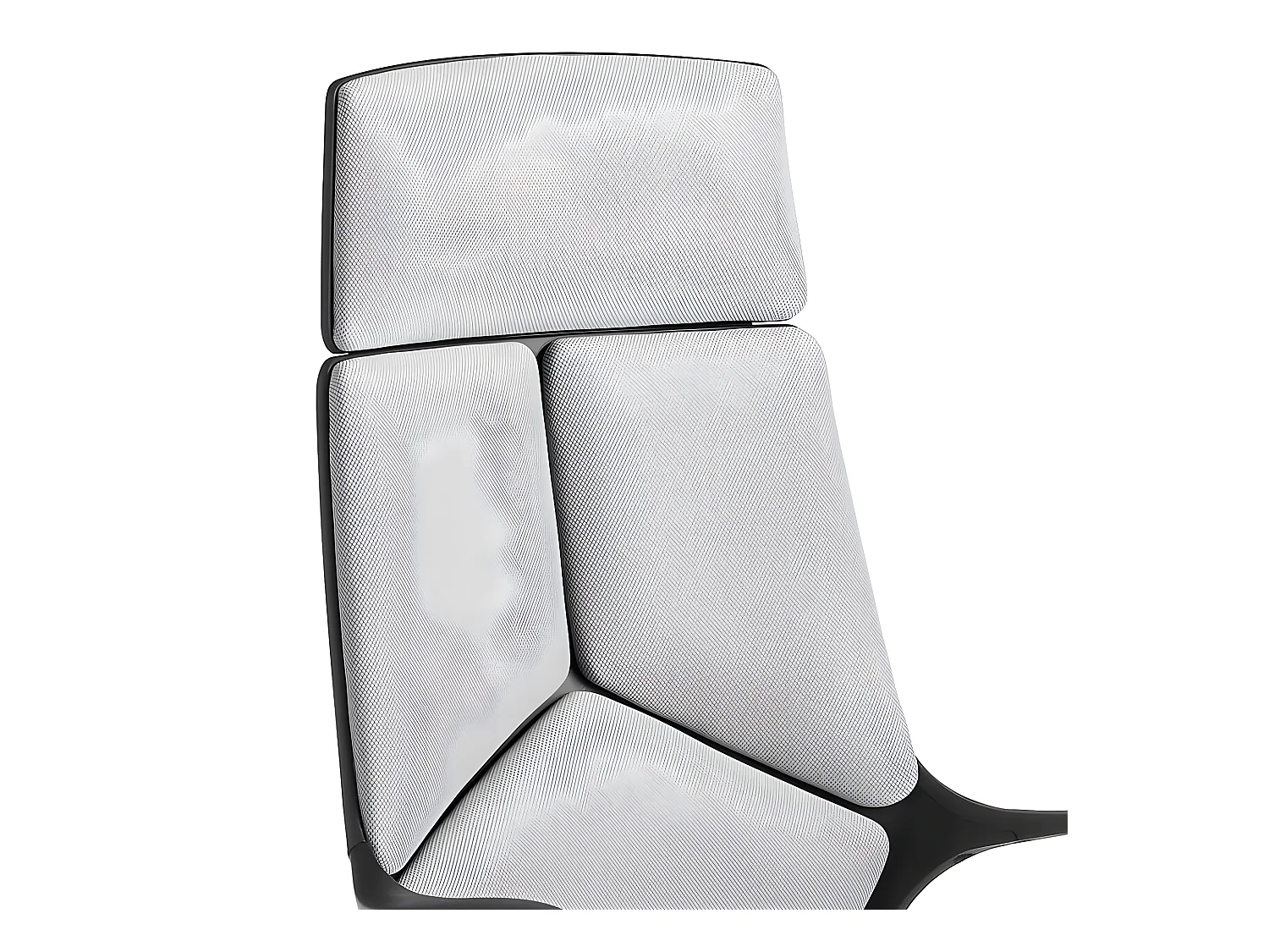 Obrotowe krzesło biurowe z jasnoszarej tkaniny i czarnego PCV