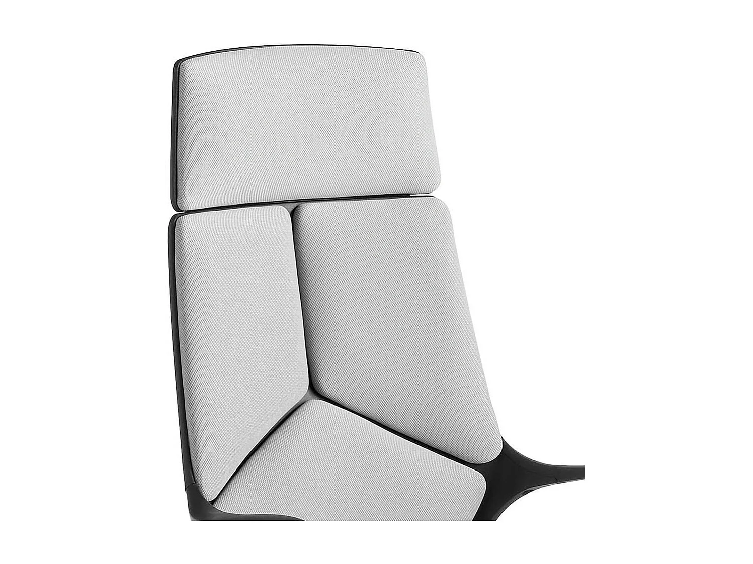 Fauteuil de bureau pivotante en tissu gris clair et pvc noir 4076 ANGEL CERDA