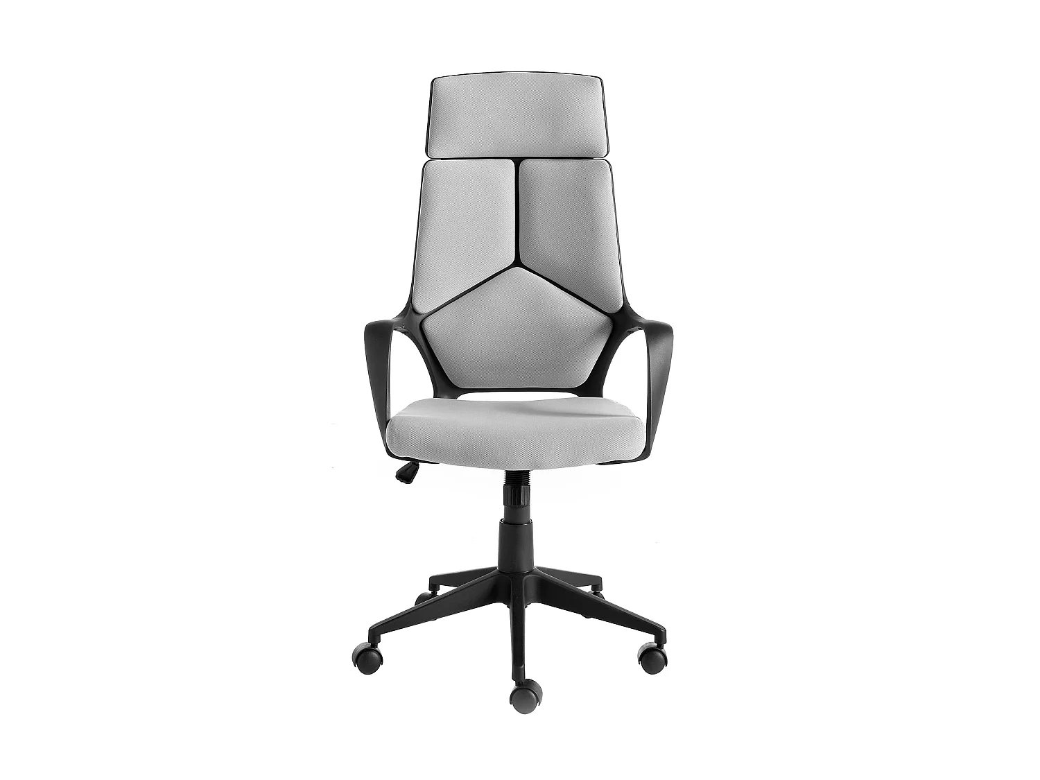 Chaise de bureau rembourrée en tissu gris avec accoudoirs 4076 ANGEL CERDA