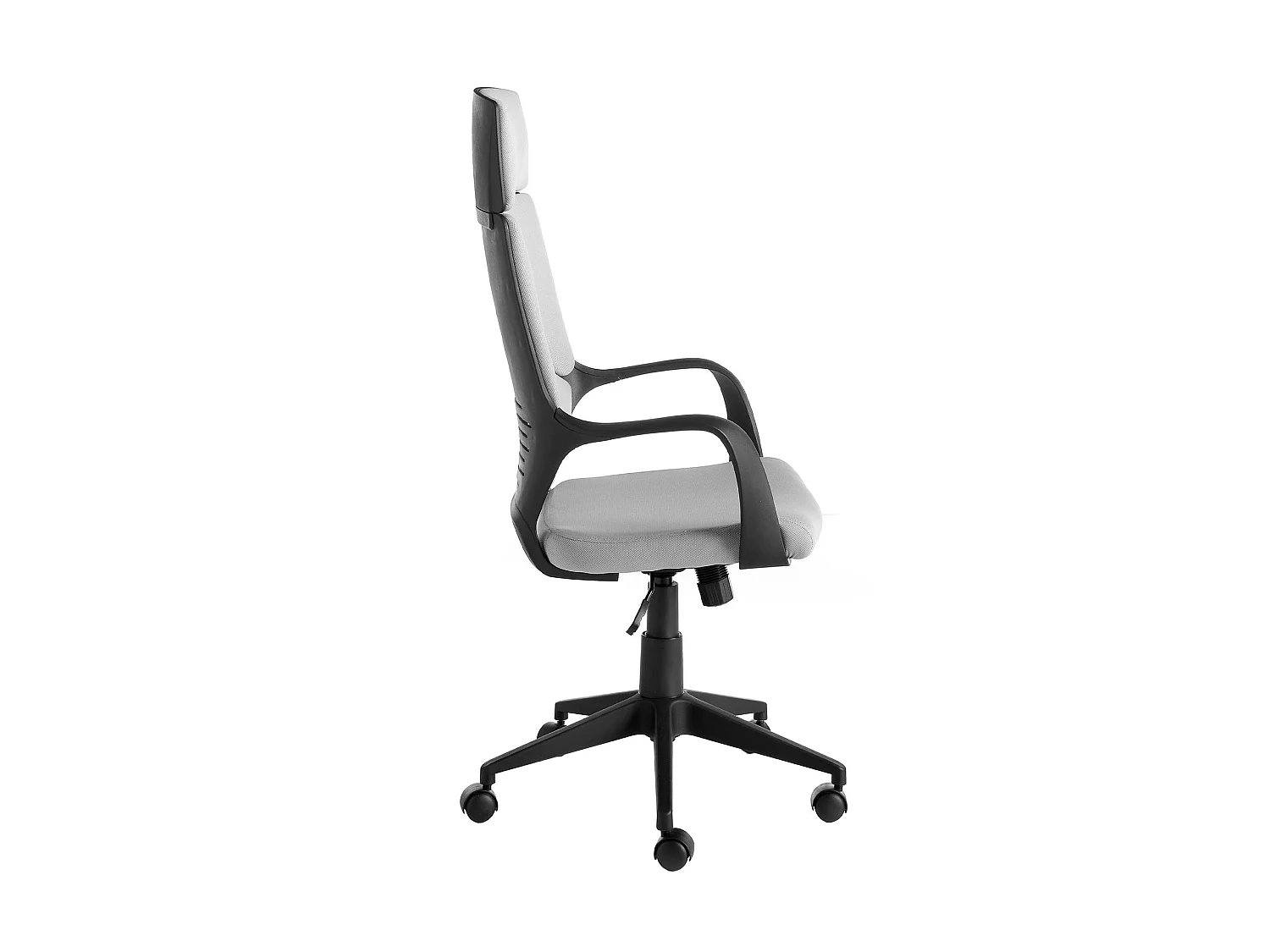 Chaise de bureau rembourrée en tissu gris avec accoudoirs 4076 ANGEL CERDA