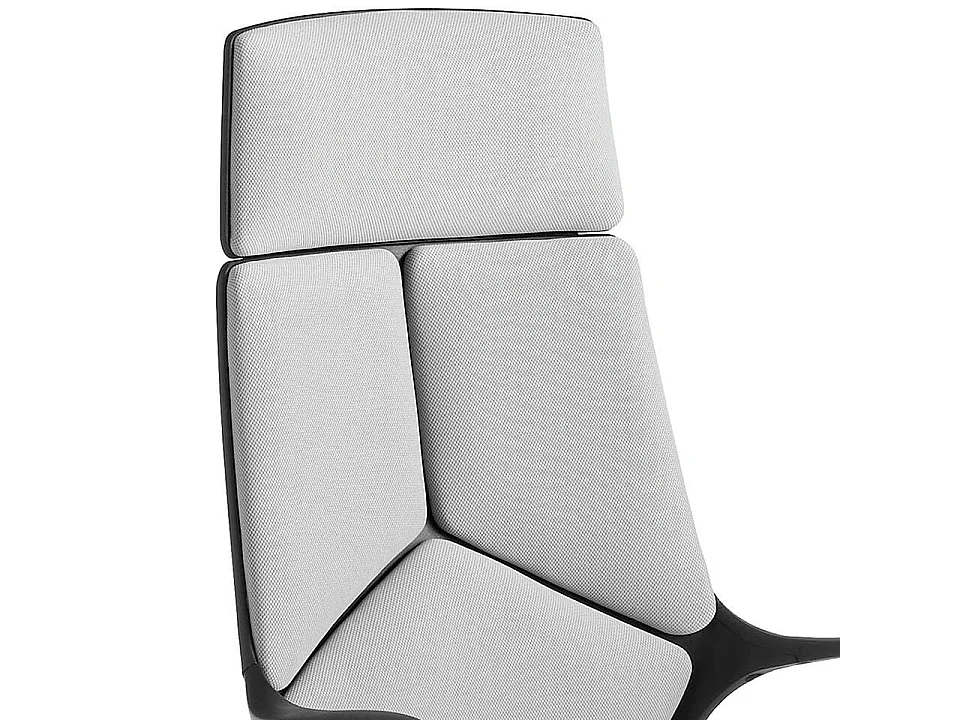 Chaise de bureau rembourrée en tissu gris avec accoudoirs 4076 ANGEL CERDA