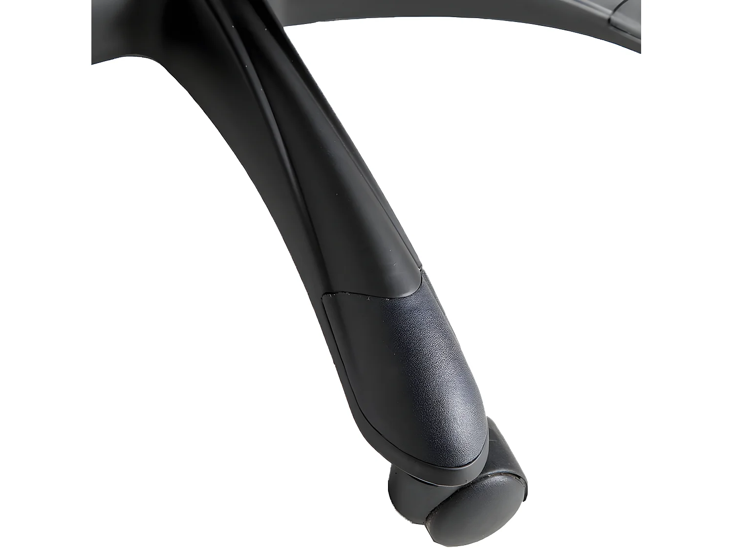 Obrotowe krzesło biurowe z czarnej tkaniny