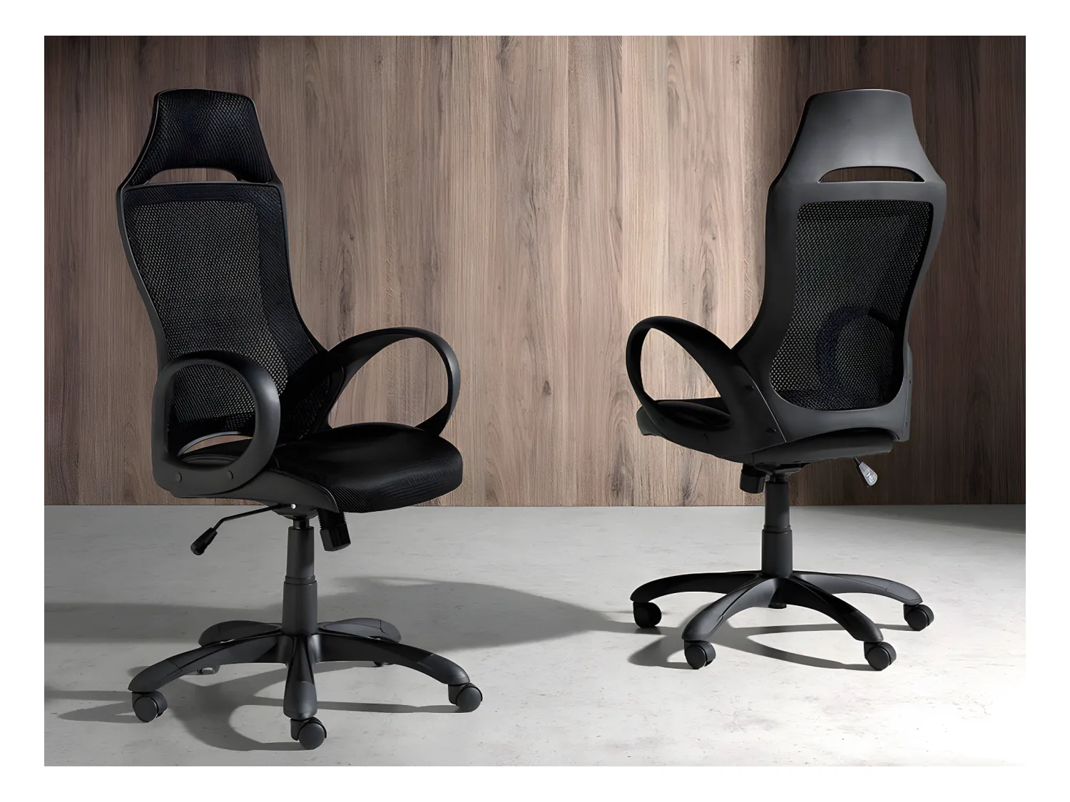 Schwarzer drehbarer Bürostuhl  4074 ANGEL CERDA