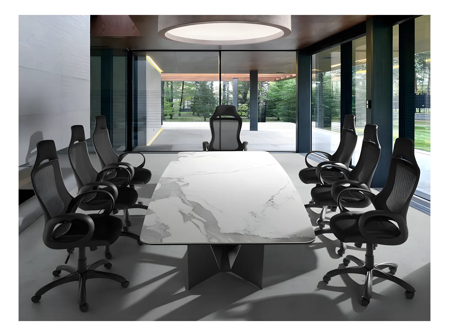 Schwarzer drehbarer Bürostuhl  4074 ANGEL CERDA