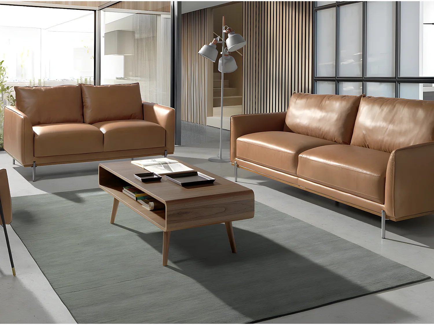 Stehleuchte mit drei Lampenschirmen  8032 ANGEL CERDA