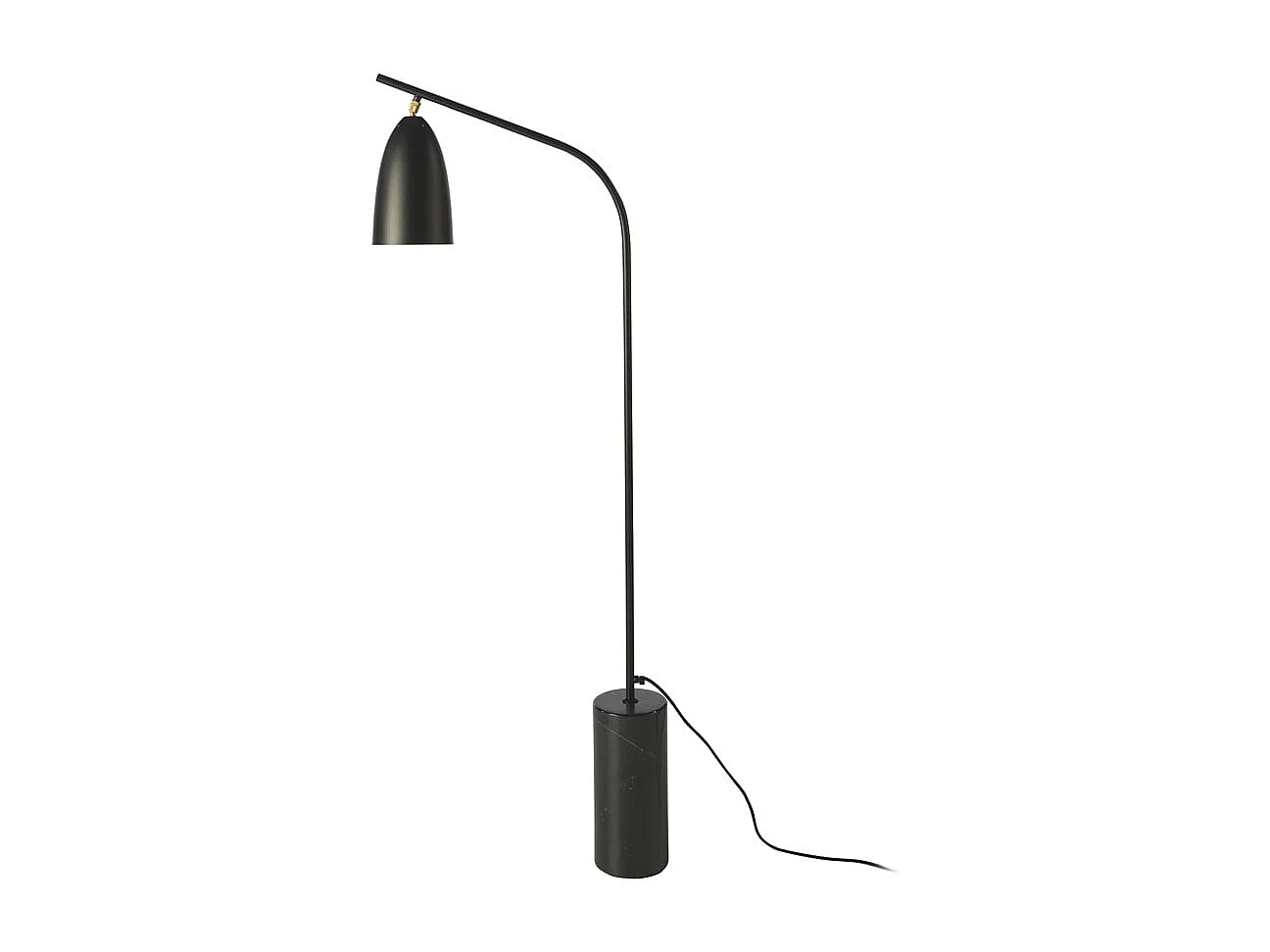 Lampadaire en marbre noir et acier noir 8051 ANGEL CERDA