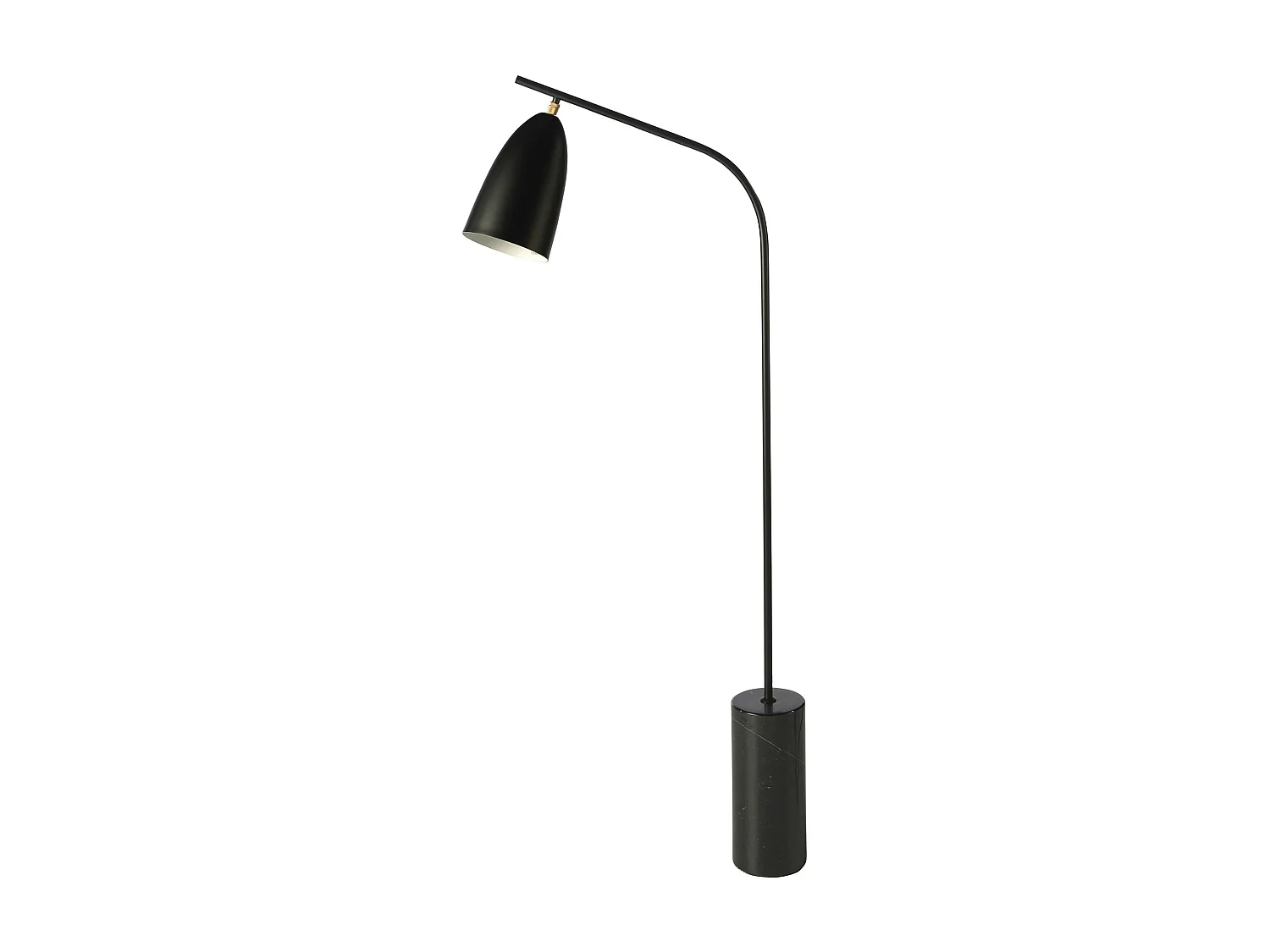 Lámpara de pie mármol negro y acero negro 8051 ANGEL CERDA