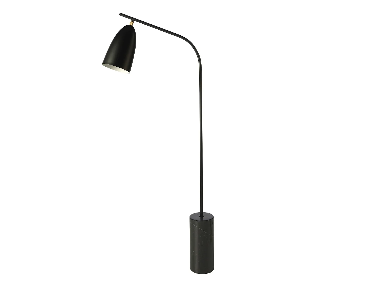 Lampadaire en marbre noir et acier noir 8051 ANGEL CERDA