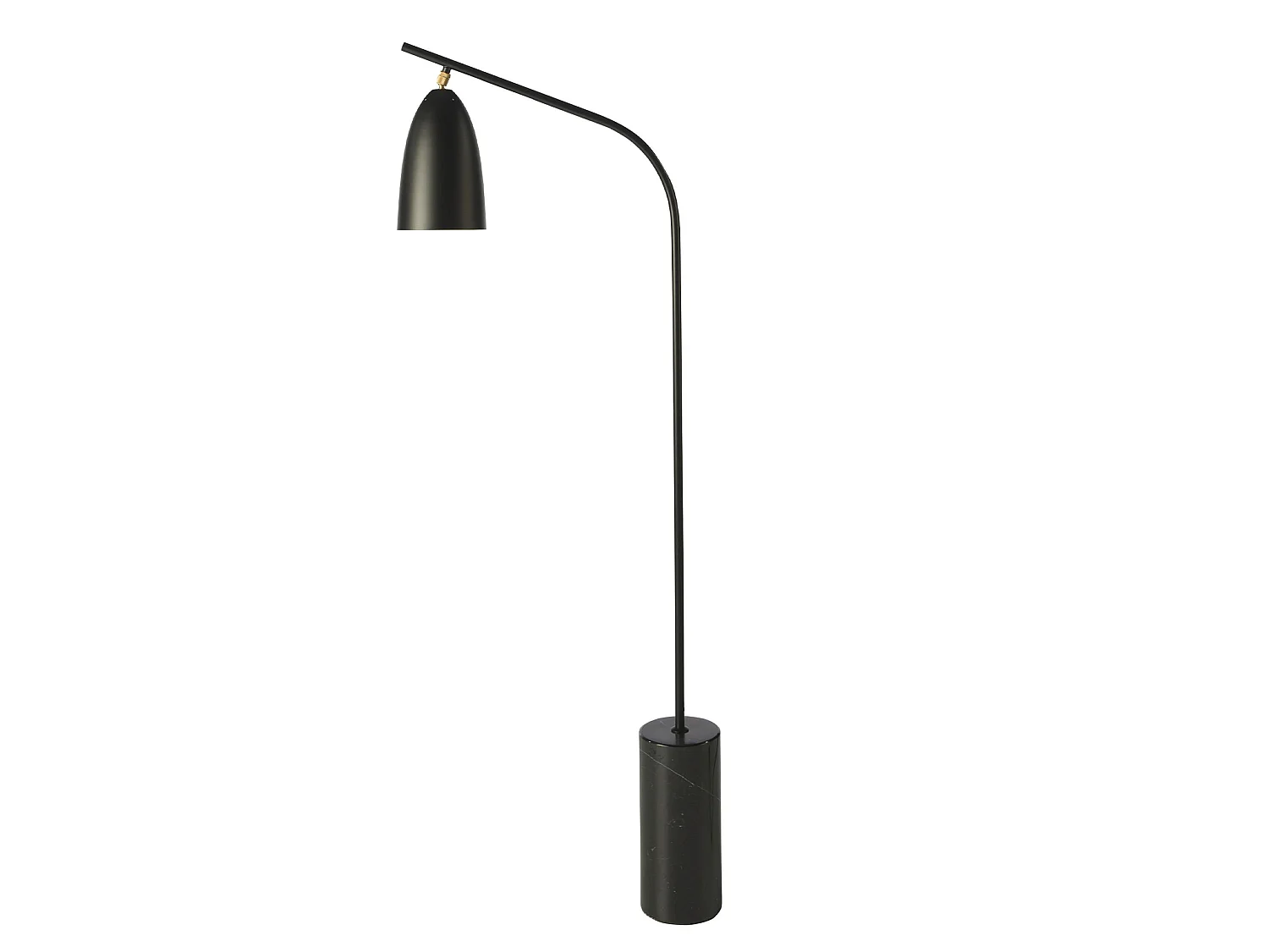 Lampadaire en marbre noir et acier noir 8051 ANGEL CERDA