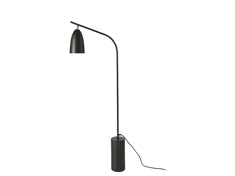 Lampadaire en marbre noir et acier noir 8051 ANGEL CERDA
