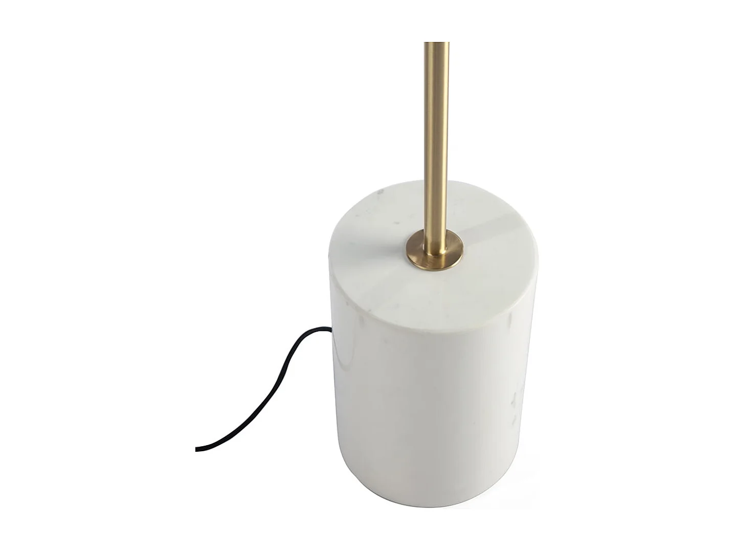 Lampadaire en marbre blanc, acier doré et verre blanc 8048 ANGEL CERDA