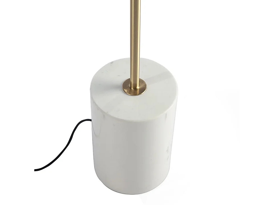 Lampadaire en marbre blanc, acier doré et verre blanc 8048 ANGEL CERDA