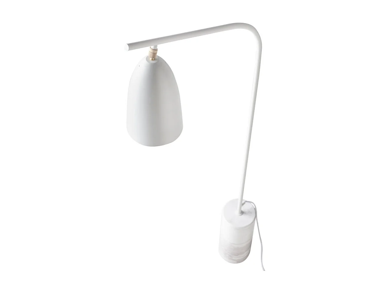 Lampadaire en marbre et acier blanc 8036 ANGEL CERDA